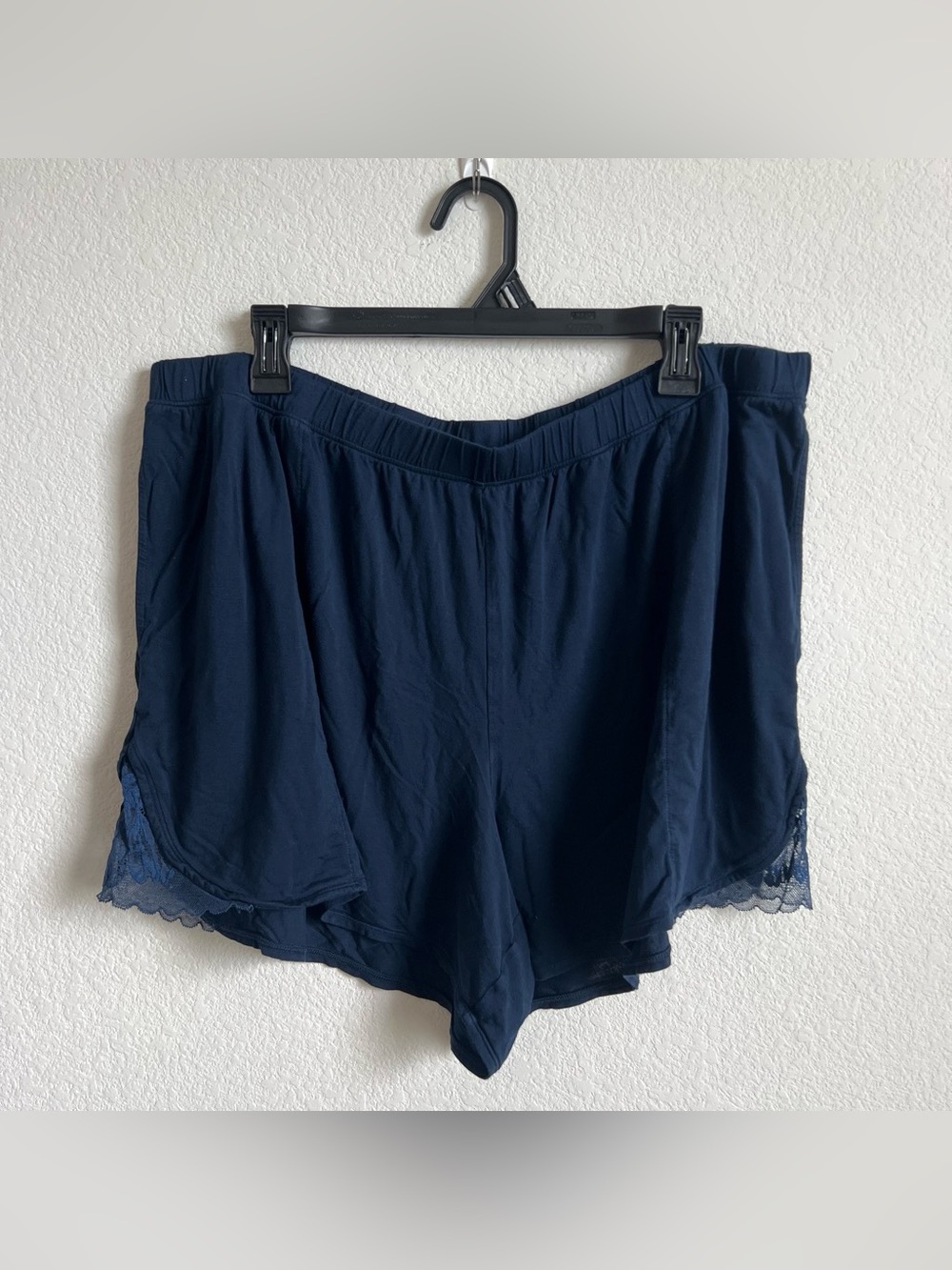 Soma Cool Nights Sleep Pajama Shorts with Lace trim details Navy Size XXL